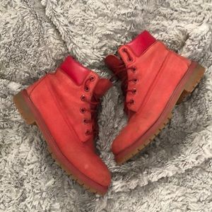 RED Timberland boots 🥾